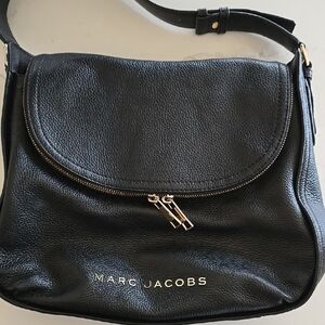 [LIKE NEW] Marc Jacobs Black Shoulder Bag with Adjustable Strap and Flap Closure